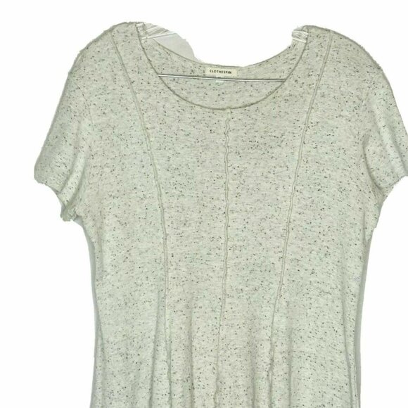 Clothespin Gray Fit n Flare Cotton Dress S - Picture 2 of 3